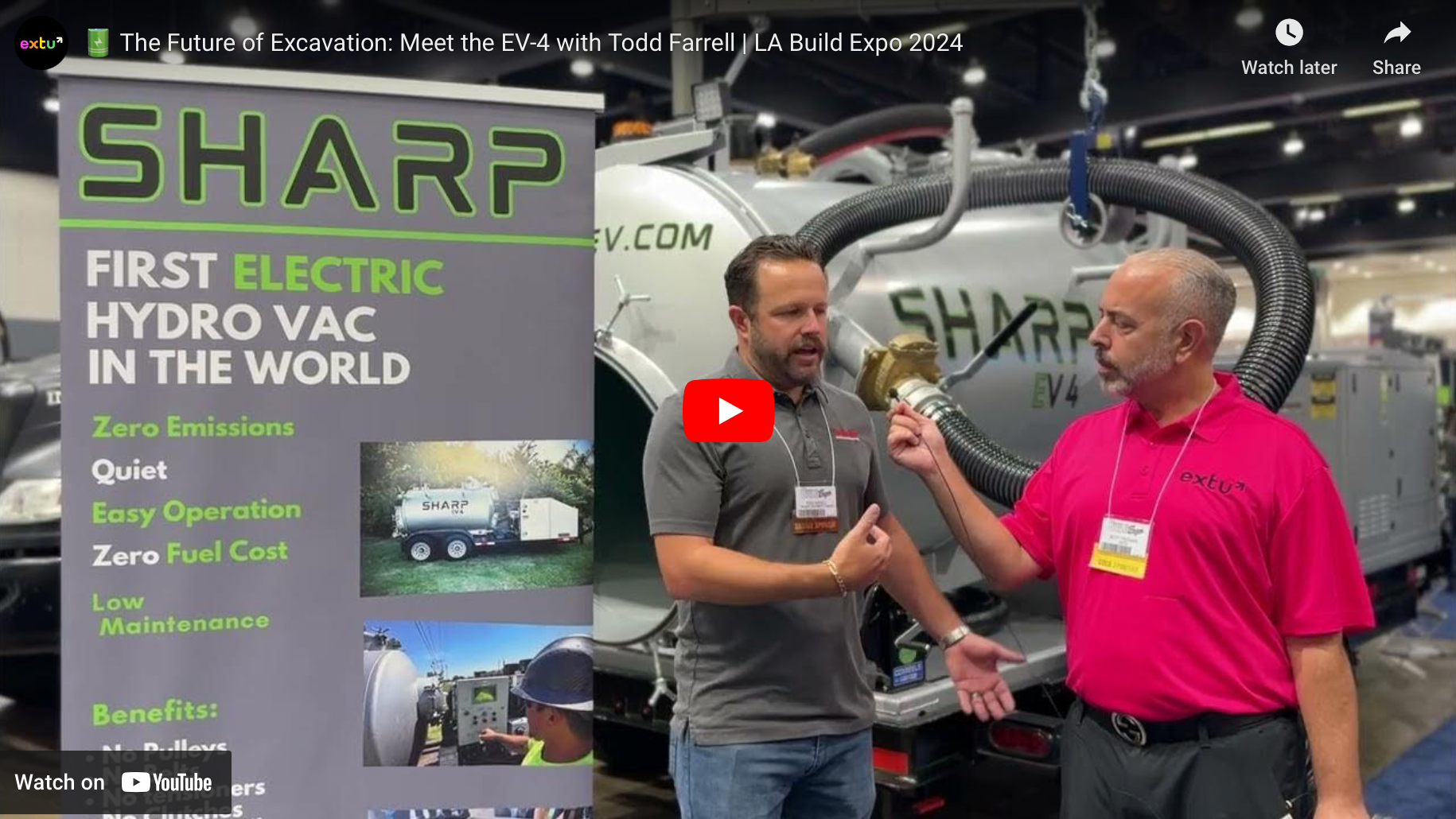 Sharp Equipment Unveils the World’s First Electric Hydro Excavator at